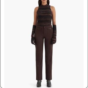 Paloma Wool Da Stretch Pants in Chocolate Brown EU 40 (Size 8)